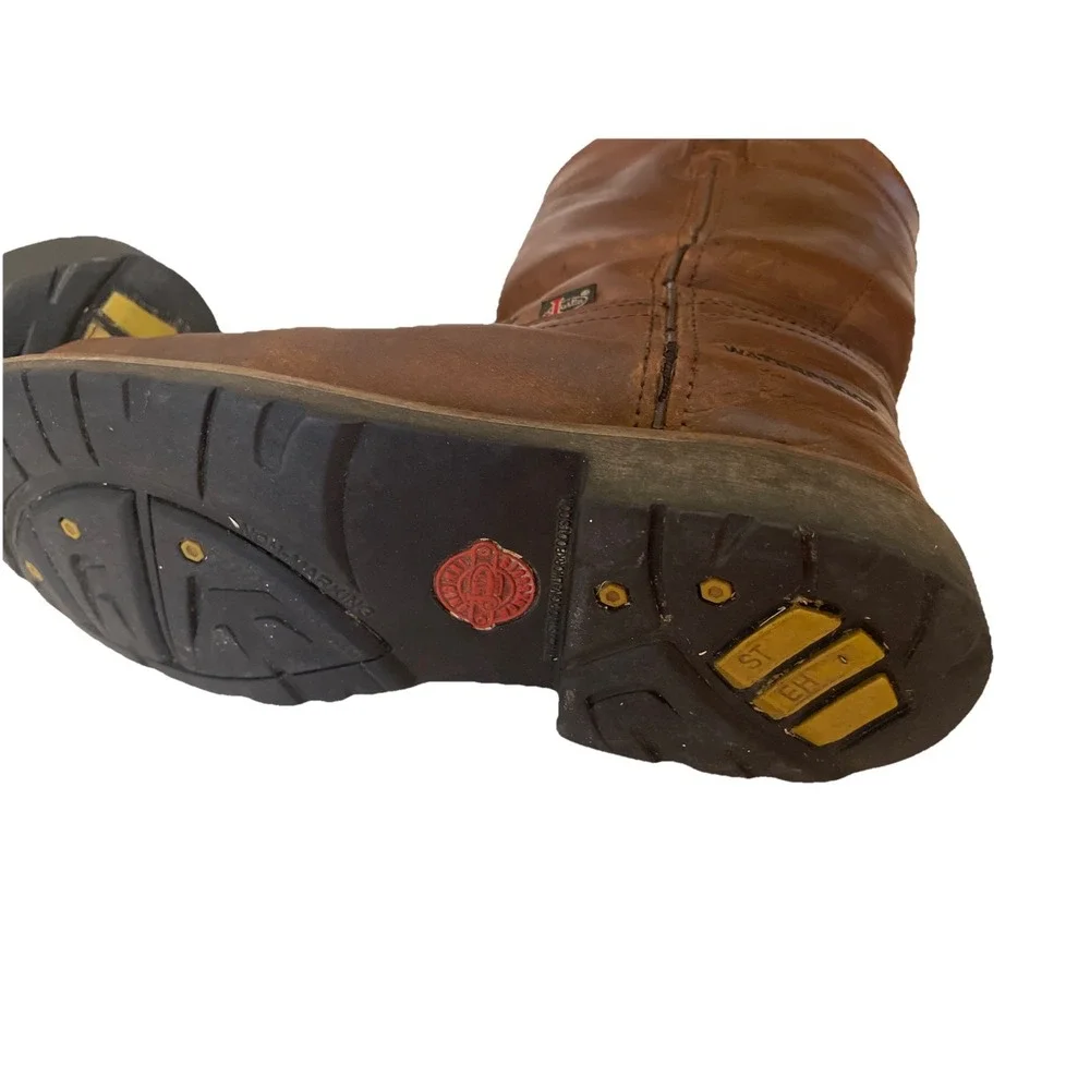 Justin Work Boots Drywall Waterproof Men's Size 8 1/2 EE Steel Toe